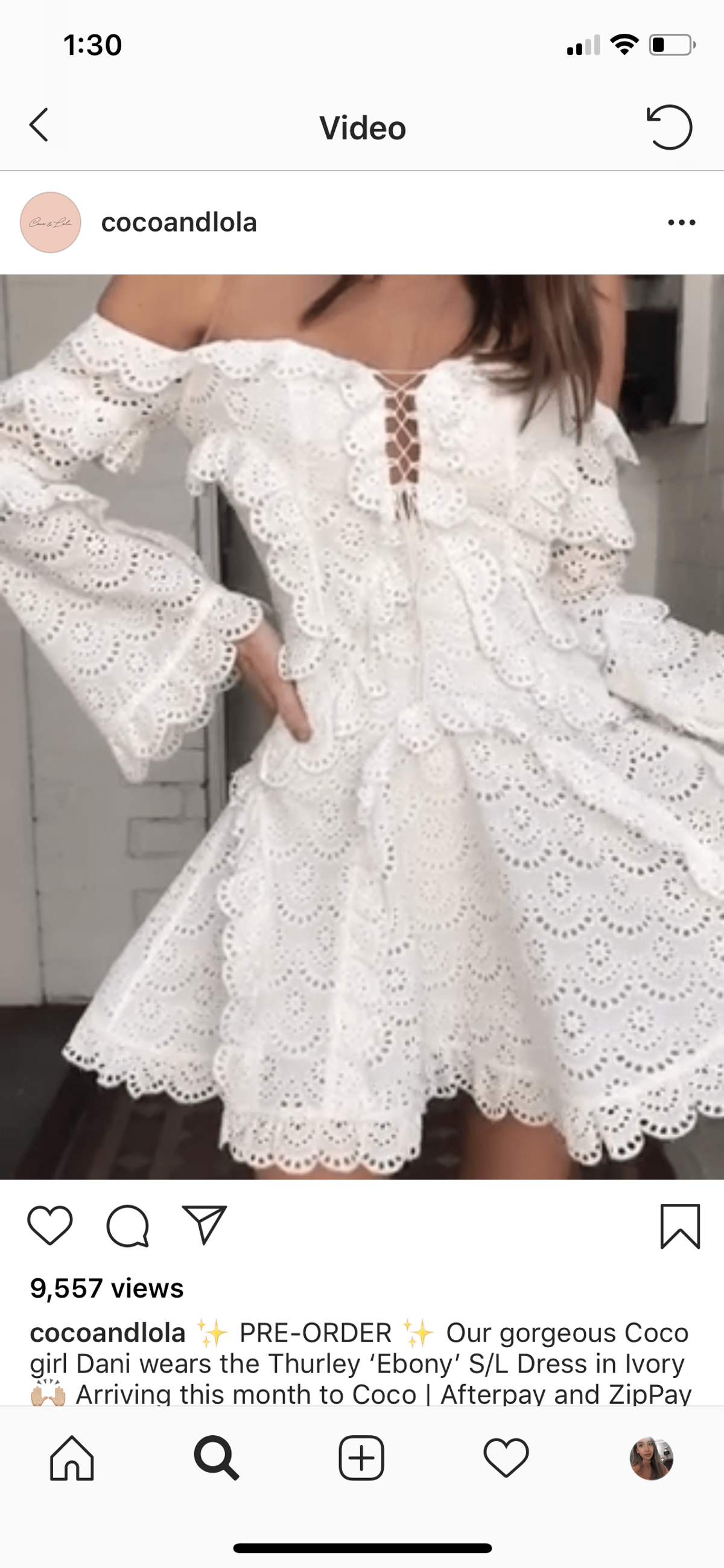 Thurley Ebony Strapless Dress in Ivory Size 6 - Image 5