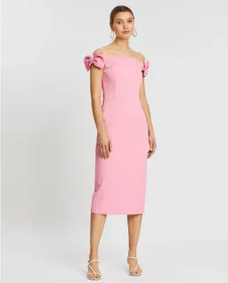 Rebecca Vallance Winslow Midi Dress Pink Size 14 for rent on The Volte - image 1