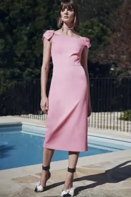 Rebecca Vallance Winslow Midi Dress Pink Size 14 for rent on The Volte - image 5