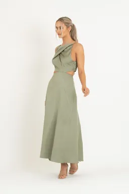 One Fell Swoop Bijoux Maxi Dress Serpent Green Size 8 for rent on The Volte - image 3