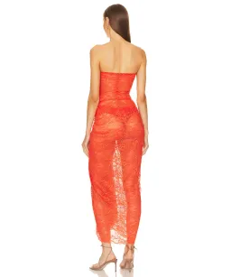 Natalie Rolt Naomi Dress Tangerine Size 1 / AU 8 for rent on The Volte - image 3