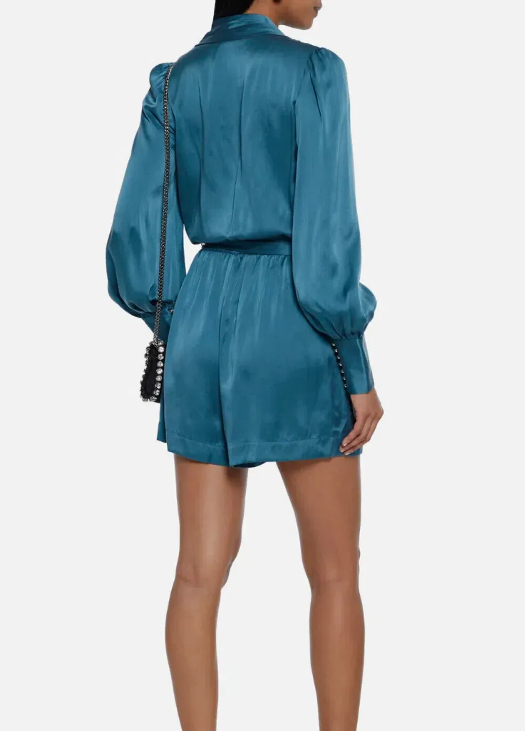 Zimmerman Wrap Playsuit in Teal Size 2 / AU 12 for rent on The Volte - main image