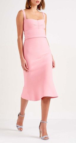Scanlan Theodore Crepe Knit Bralette Dress Pink Size S / Au 8 for rent on The Volte - image 3
