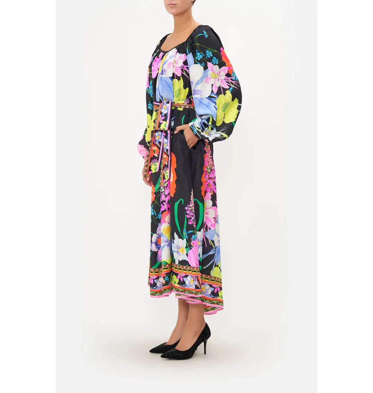 Camilla Gathered Flared Dress Away with the Fairies Print Size Medium / AU 12 - Image 2