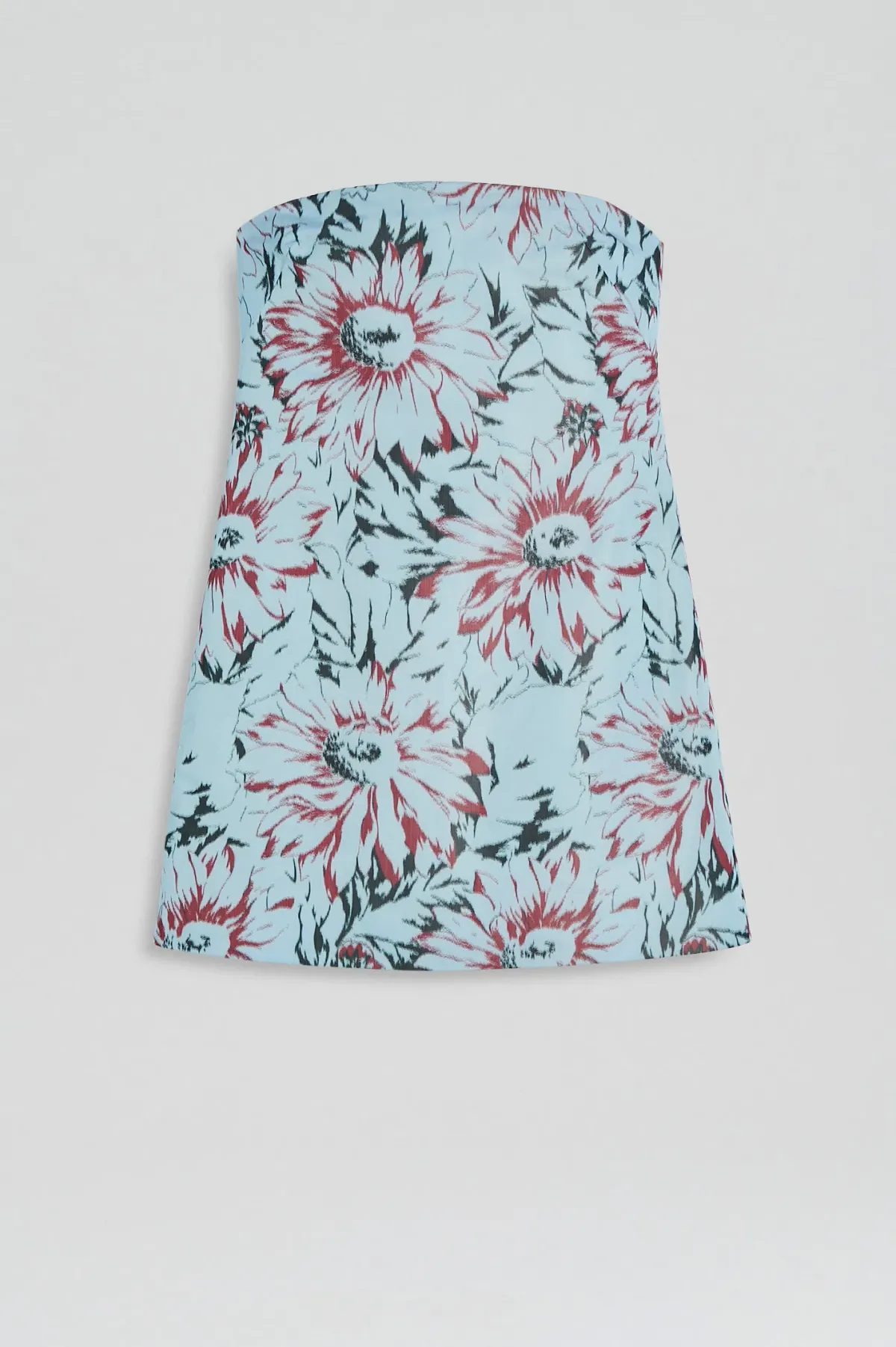 Scanlan Theodore Taffeta Mini Dress Ice Blue Size 8 - Image 5