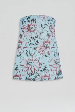 Scanlan Theodore Taffeta Mini Dress Ice Blue Size 8 for rent on The Volte - image 5