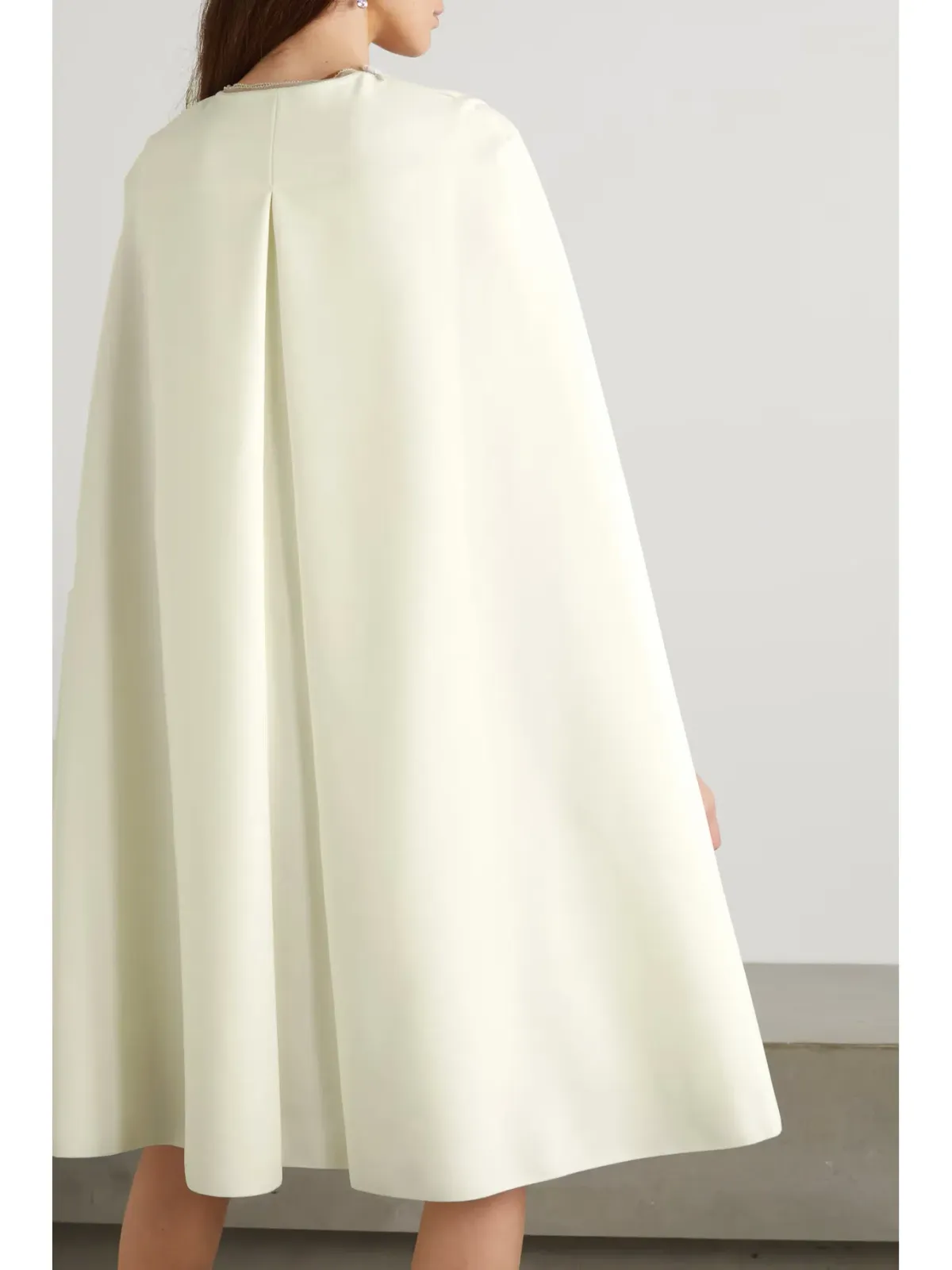 Roksanda Twiggy Cape A-line Dress Ivory Size 6 - Image 3