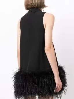 Rachel Gilbert Linc Mini Dress Black Size 5/AU 16 for rent on The Volte - image 2