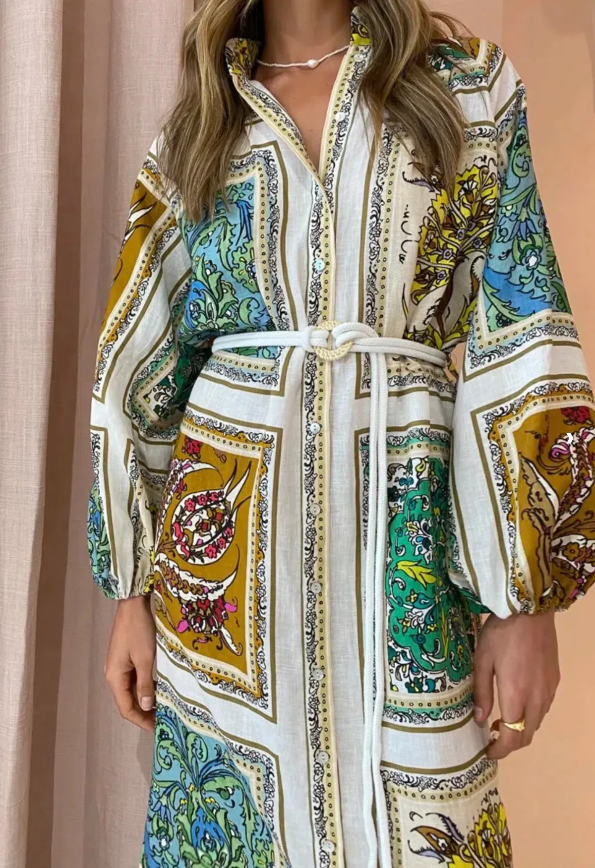 Alemais Delphine Midi Shirtdress Multi Size 12 - Image 3