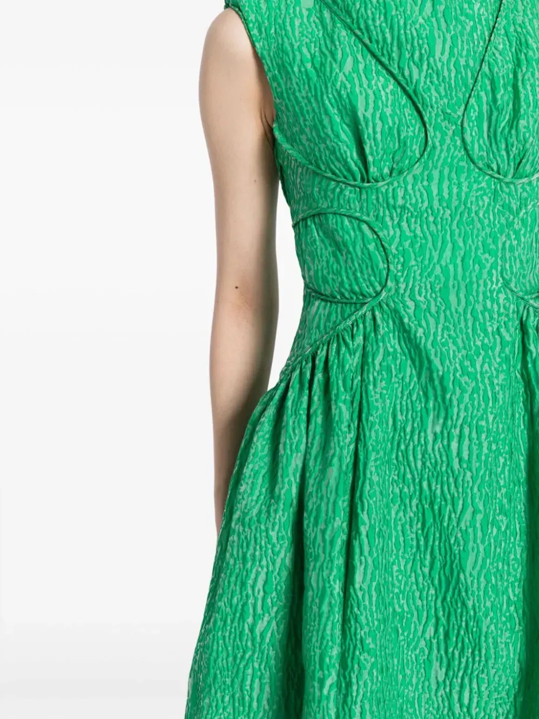 Rachel Gilbert Celia Midi Dress in Apple Green Size 2 / AU 10 for rent on The Volte - main image