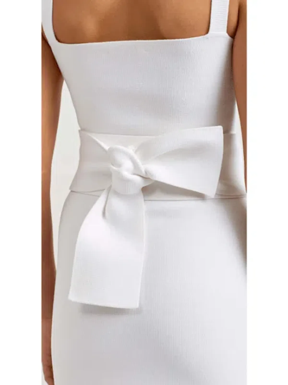 Scanlan Theodore Crepe Bralette Dress White Size 6 - Image 3
