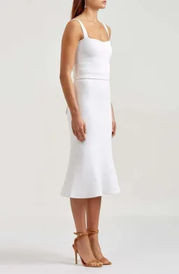Scanlan Theodore Crepe Bralette Dress White Size 6 for rent on The Volte - image 2