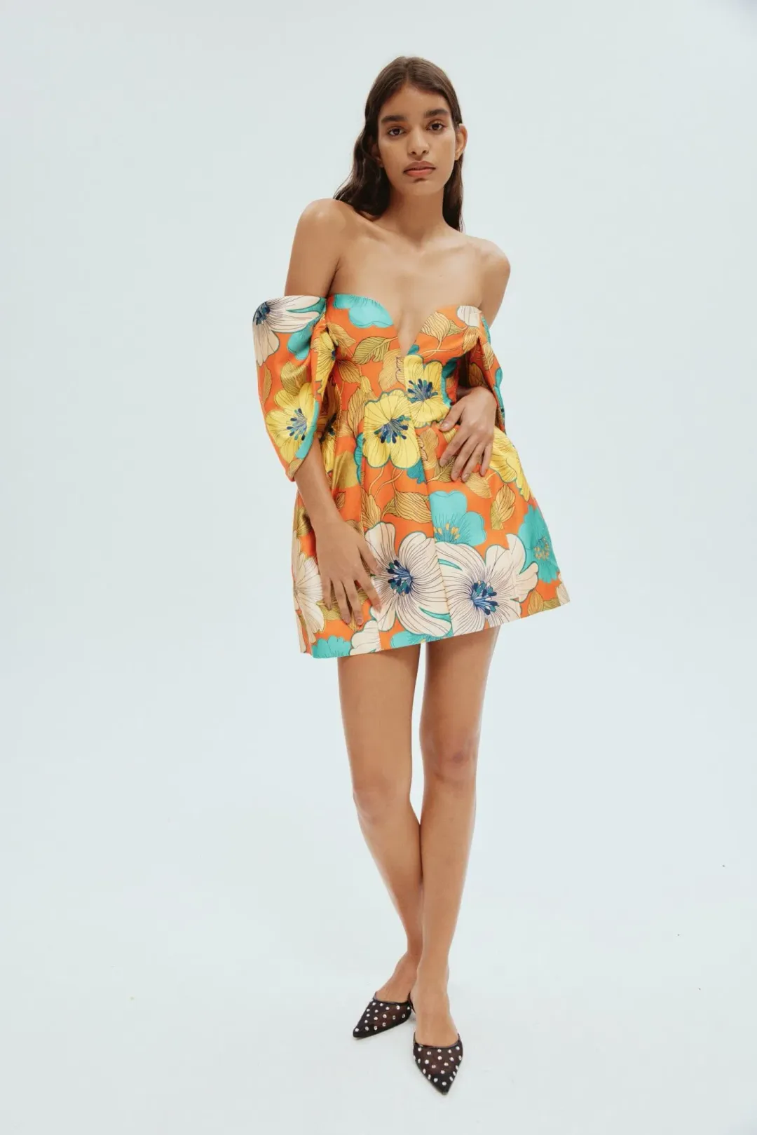Alemais Piato Sculpt Mini Dress Floral Size 8 for rent on The Volte - main image