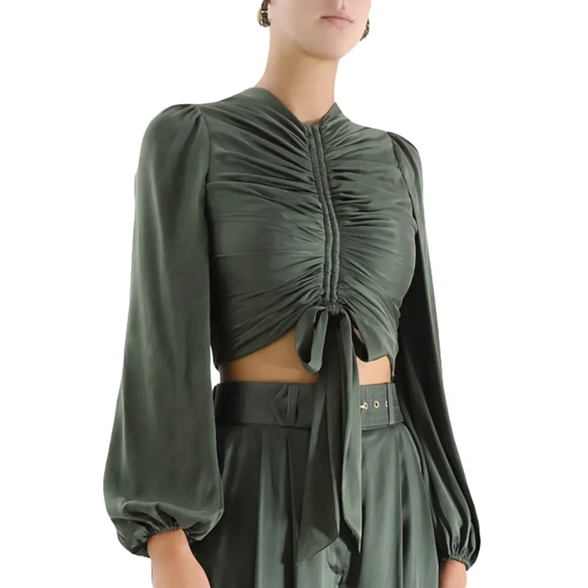 Zimmermann Espionage Silk Set Green Size 0/ AU 8 - Image 4