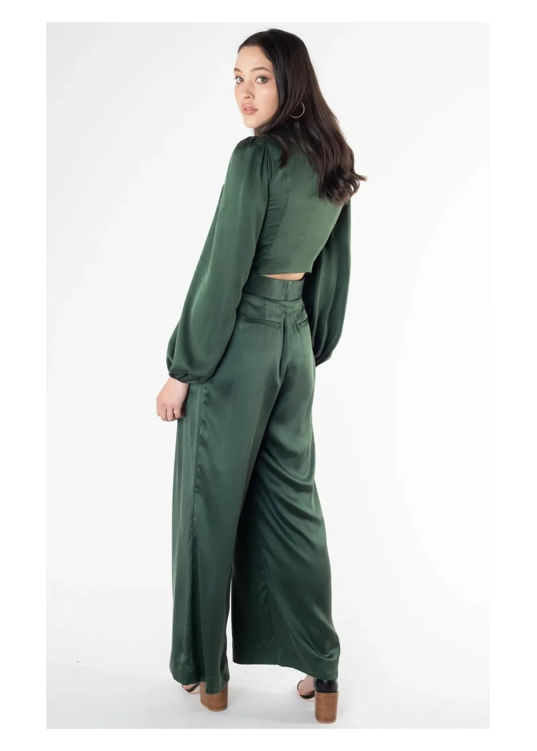 Zimmermann Espionage Silk Set Green Size 0/ AU 8 for rent on The Volte - main image