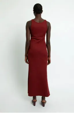 Christopher Esber Split Release Quartz Rib Dress Red Size 6 for rent on The Volte - image 3