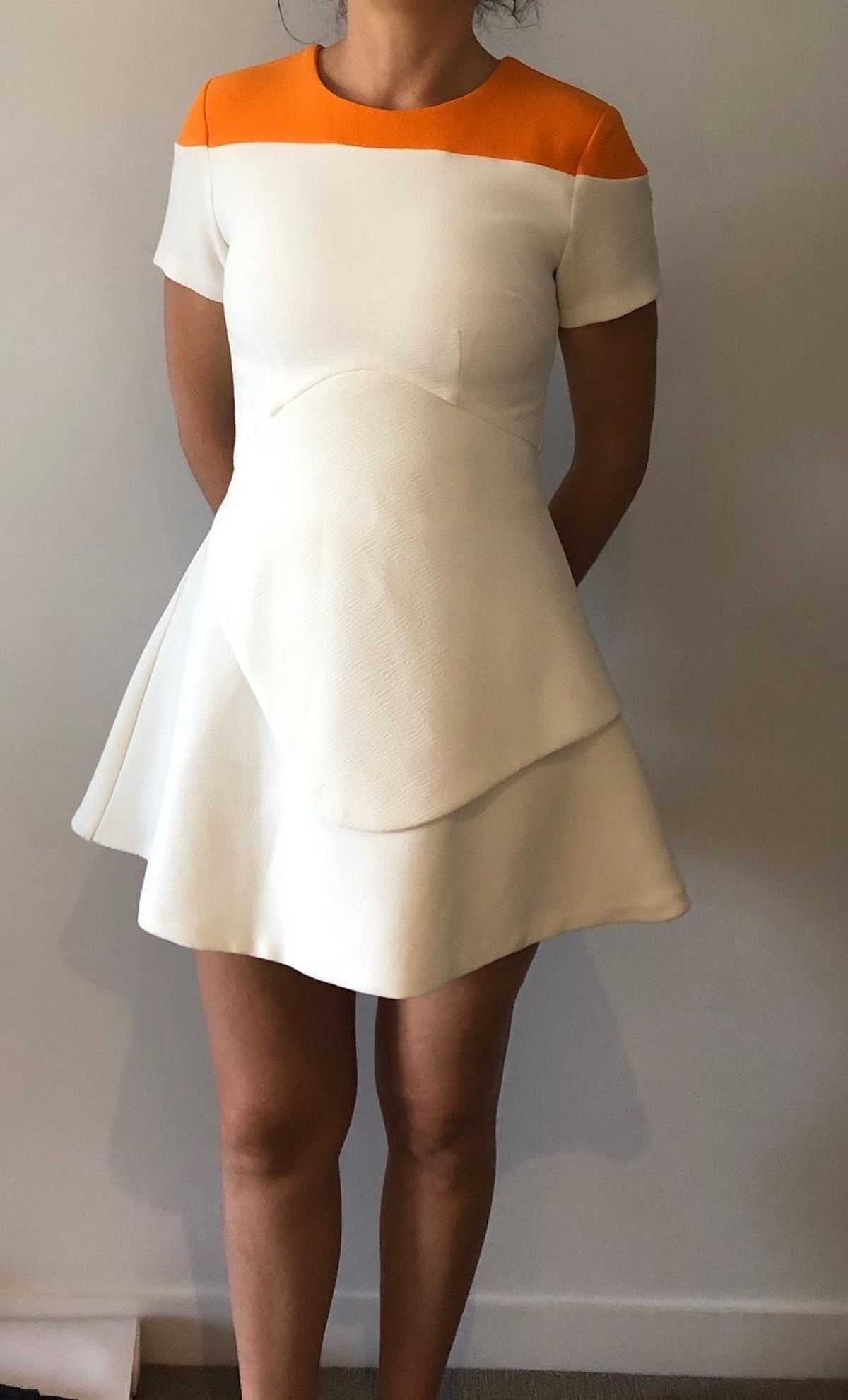 By Johnny - Ivory and Orange a-line dress - Image 1