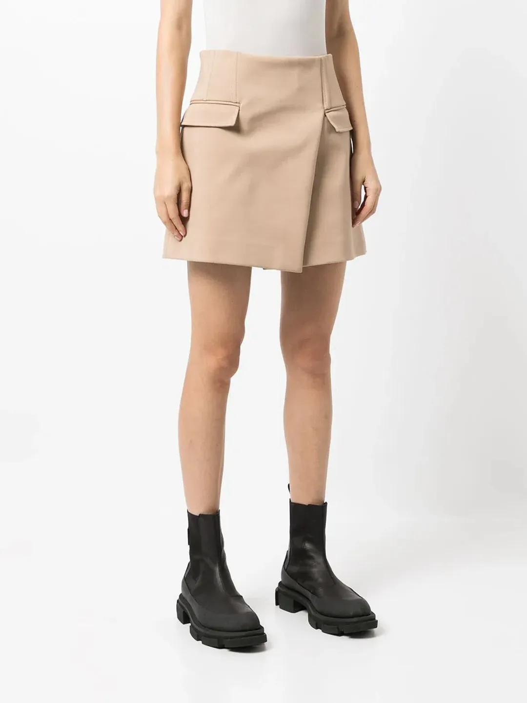 Dion Lee Frame Mini Skirt in Camel Size 6 for rent on The Volte - main image