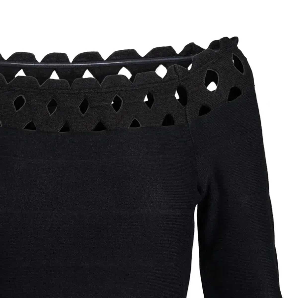 Emporio Armani Madonna Cutout A Line Dress Black Size IT 40 / AU 12 - Image 9