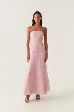 Aje Soundscape Maxi Dress in Chalk Pink Size 8 for rent on The Volte - image 1
