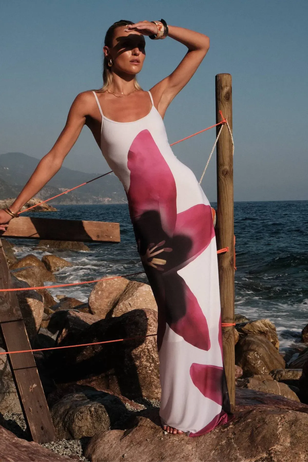 With Harper Lu Pearl Lily Floral Slip Dress Print Size S / AU 8 - Image 1