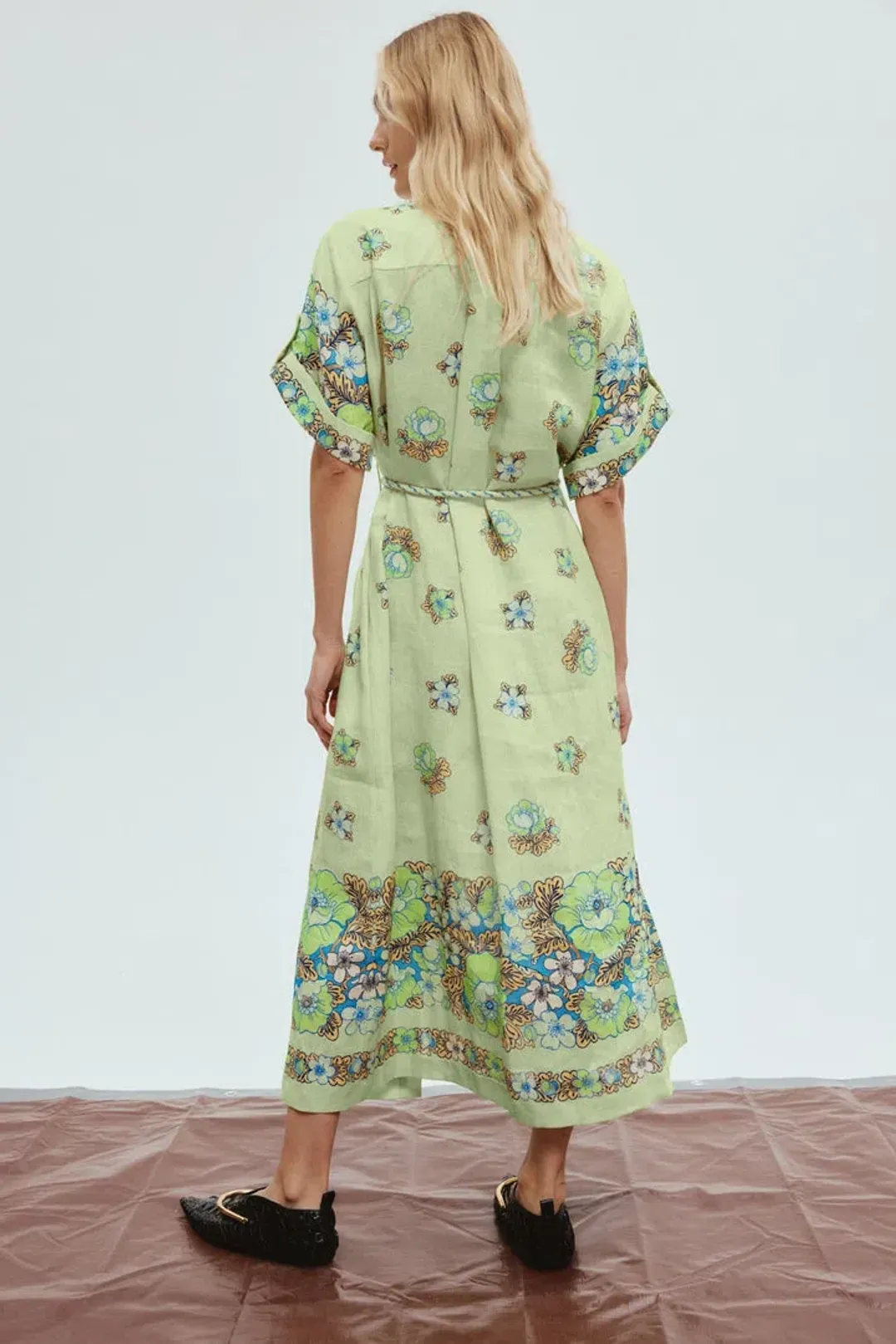 Alemais Velma Shirtdress Green Size 12 for rent on The Volte - main image