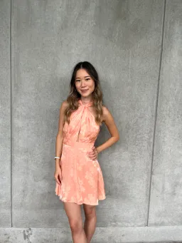 Alice McCall Memory Lane Satin Mini in Guava Size XS / AU 6 for rent on The Volte - image 5