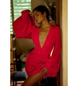Rat & Boa Isabella Dress Red Size 6 for rent on The Volte - image 1