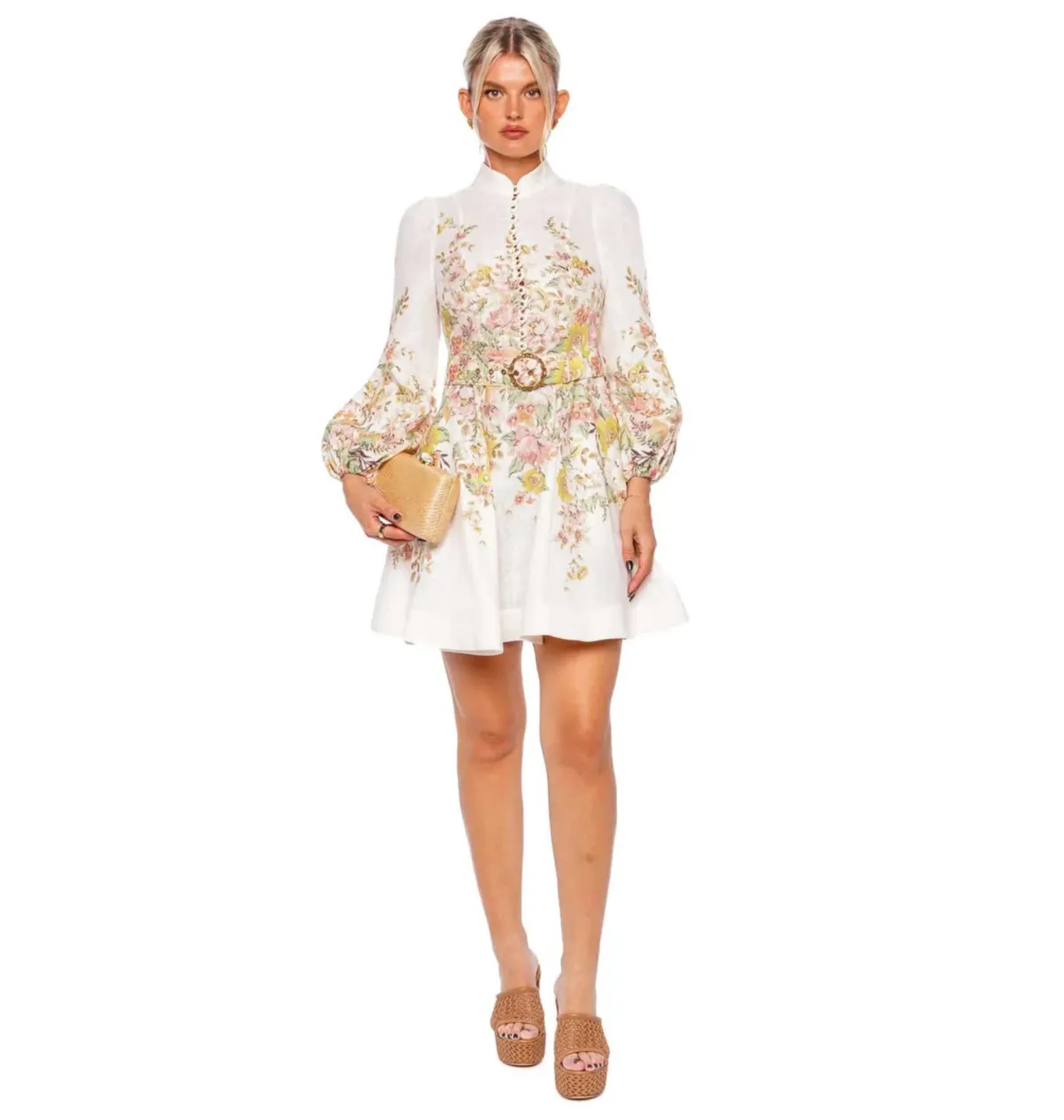 Zimmermann Matchmaker Buttoned Mini Dress Size 1/ AU 10 - Image 1
