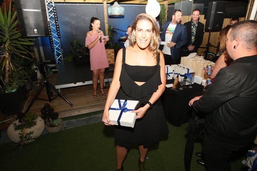 DION LEE - "Broken Pinafore" Dress in Black with Pink strap (back) for rent on The Volte - main image