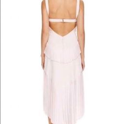 DION LEE - "Broken Pinafore" Dress in Black with Pink strap (back) for rent on The Volte - image 3