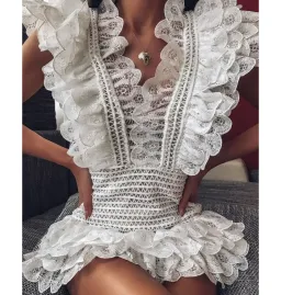Ivory and Chain Mojito Mini Dress in White Size S / AU 8 for rent on The Volte - image 3