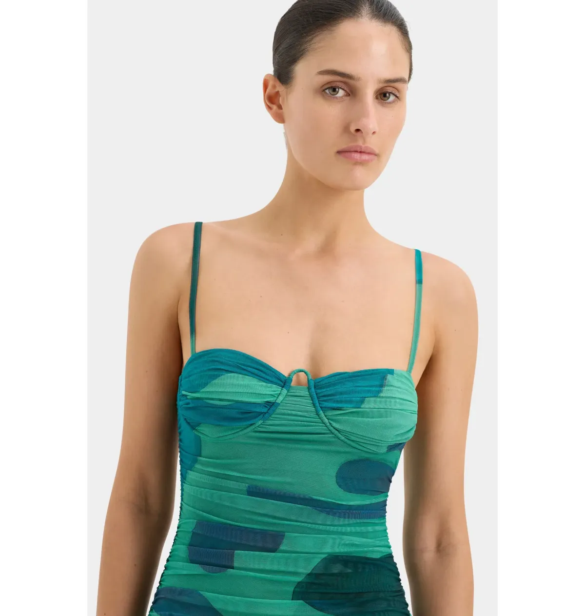 Sir the Label Frankie Midi Dress Emerald Reflection Size AU 8 - Image 2