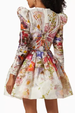 Zimmermann Prima Panelled Mini Dress Multi Floral Size 3 (AU 12-14) for rent on The Volte - image 3