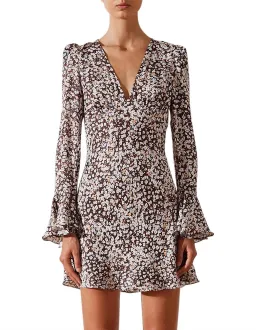 Shona Joy Billie Frill Cuff Bias Mini Dress Floral Size M / AU 10 for rent on The Volte - image 5