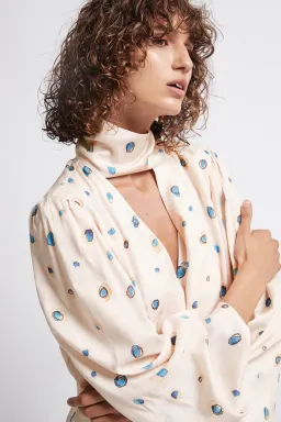 Aje Ponte Bleu Overture Pleat Midi Dress Print Size 6 for rent on The Volte - image 4