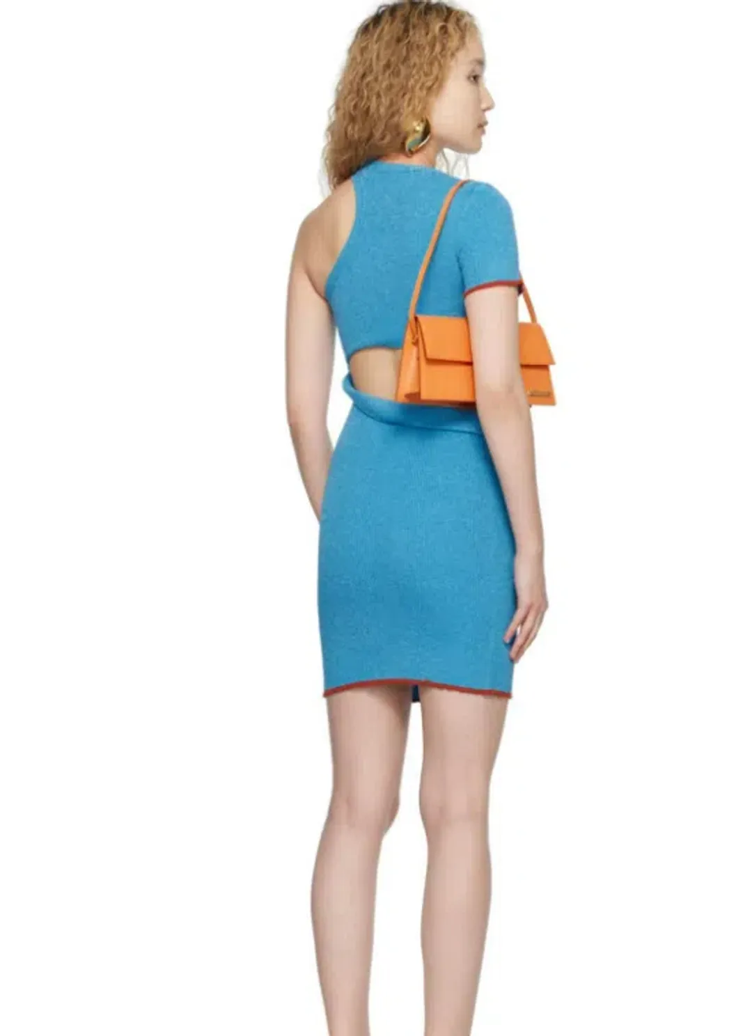Jacquemus La Robe Brilho Mini Dress in Turquoise Size 34 / AU 6 for rent on The Volte - main image