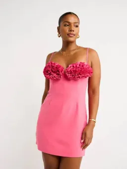 Rachel Gilbert Margot Mini Dress Pink Size 2 / AU 10 for rent on The Volte - image 2
