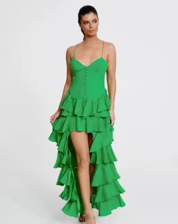 Derma Department Barcelona Maxi Dress Emerald Green Size 6 for rent on The Volte - image 1