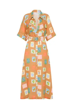 Palm Noosa Souvenir Dress Brown Emblem Size 14 for rent on The Volte - image 3
