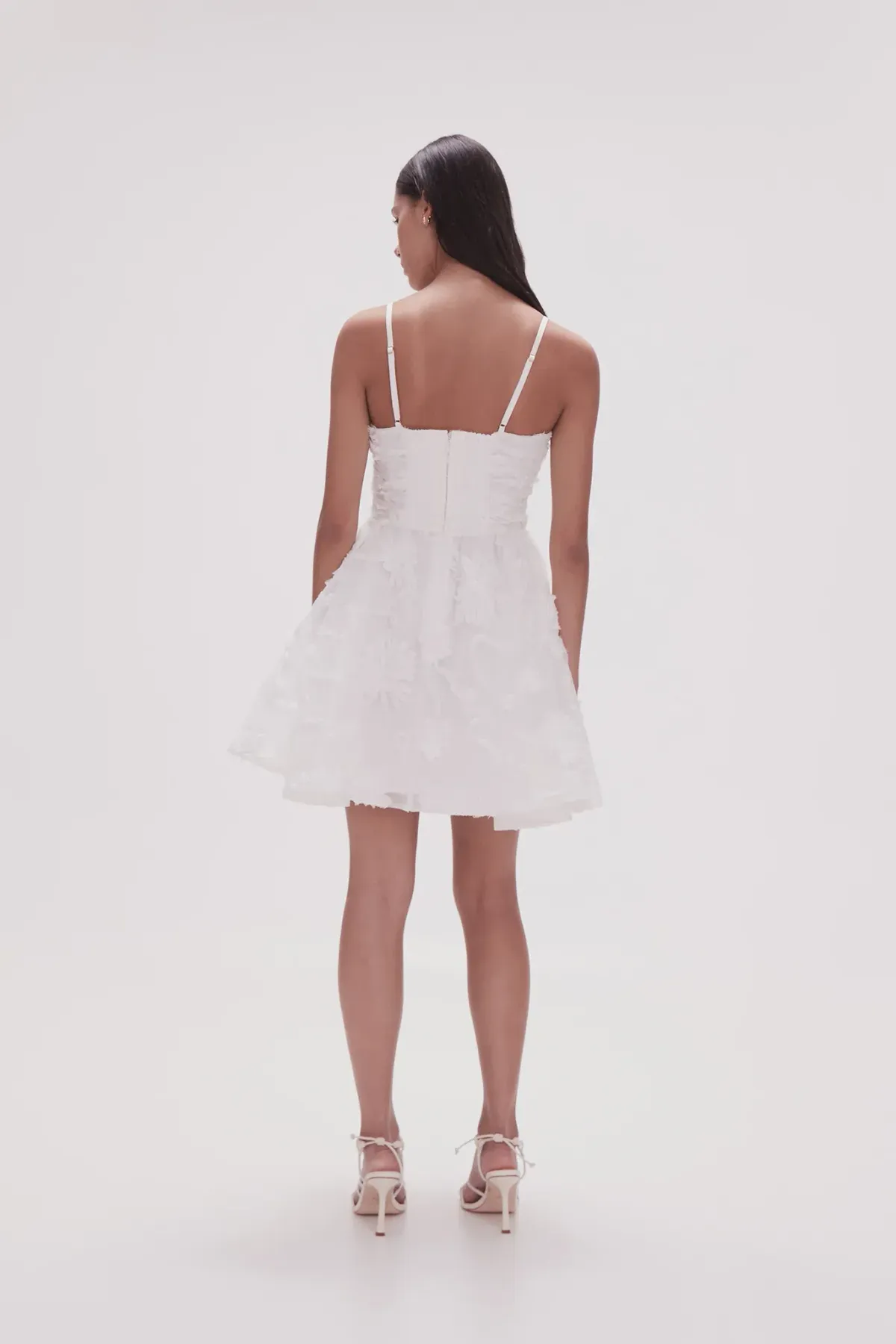 Aje Evangeline Mini Dress Ivory Size 8 - Image 3