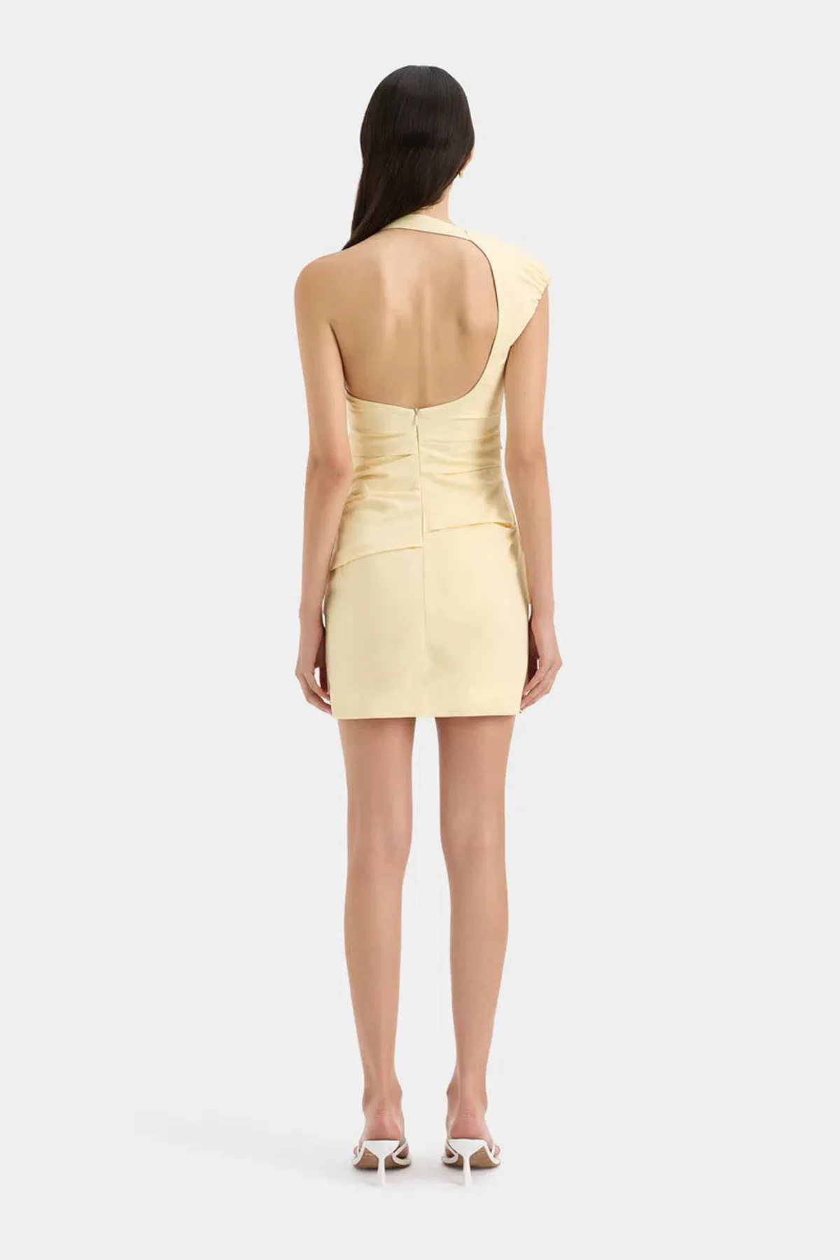 Sir the Label Azul Gathered Mini Dress in Butter Size 2/AU 10 - Image 3