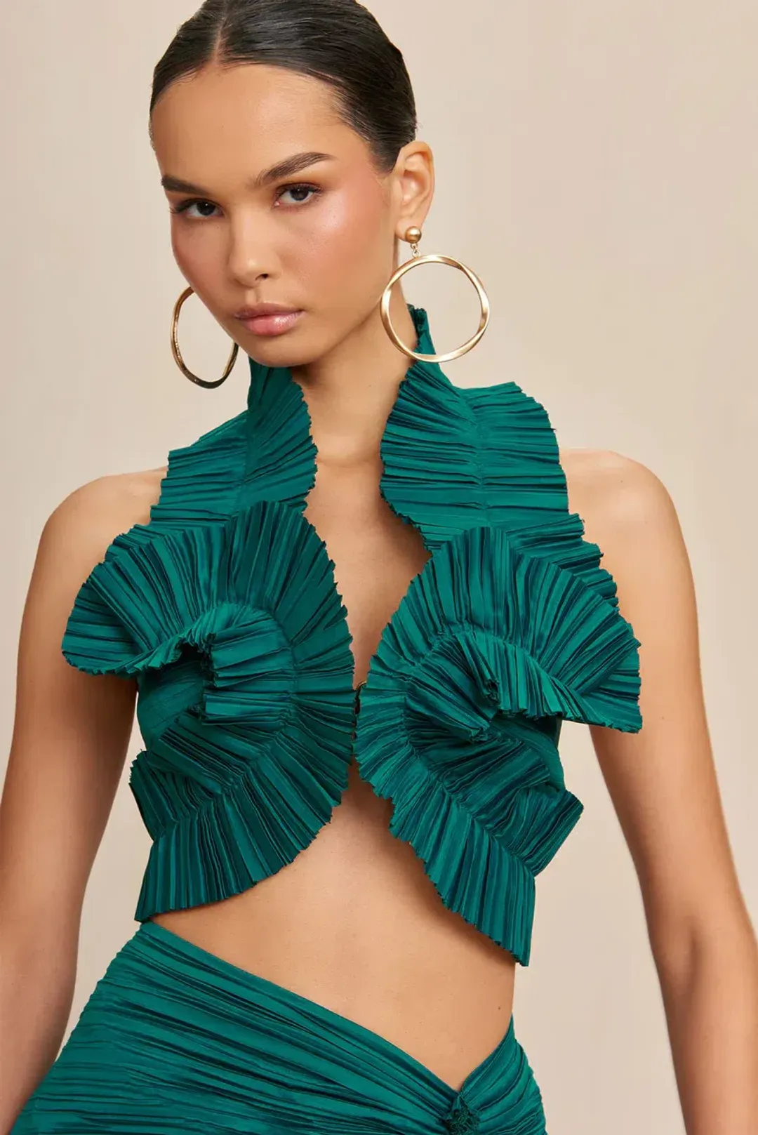 Cult Gaia Adilia Top & Sonoma Skirt Green Size 6 for rent on The Volte - main image
