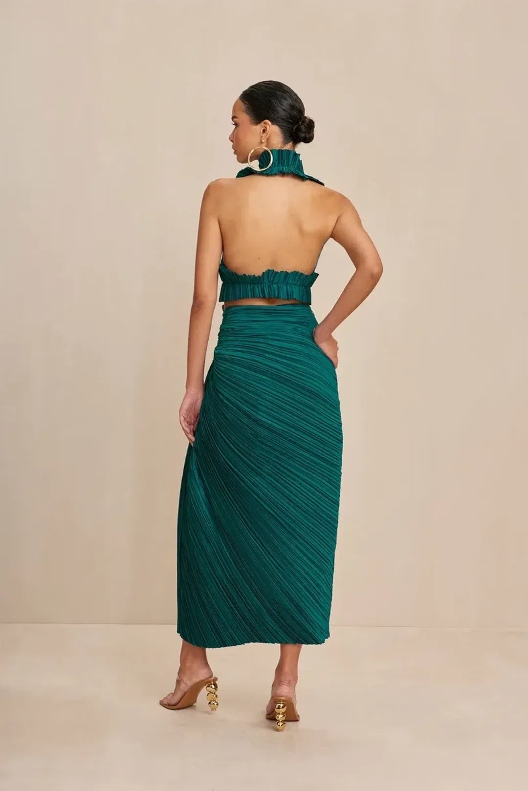 Cult Gaia Adilia Top & Sonoma Skirt Green Size 6 for rent on The Volte - main image