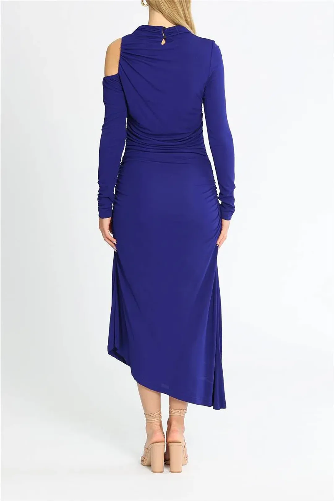 Cue Jersey Cold Shoulder Dress Cobalt Size 12 for rent on The Volte - main image