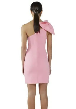 By Johnny Carnation Tie Shoulder Mini Dress Pink Size 10 for rent on The Volte - image 2