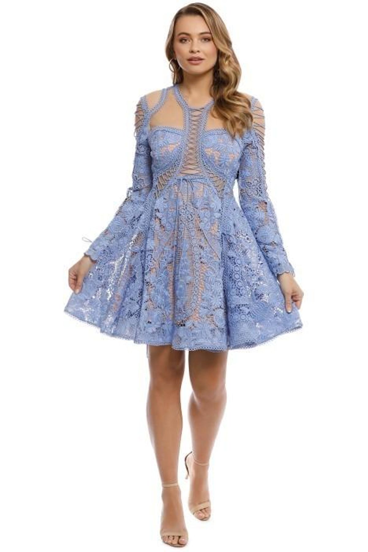 Thurley Bluebell Lace Dress Size 8 - Image 5