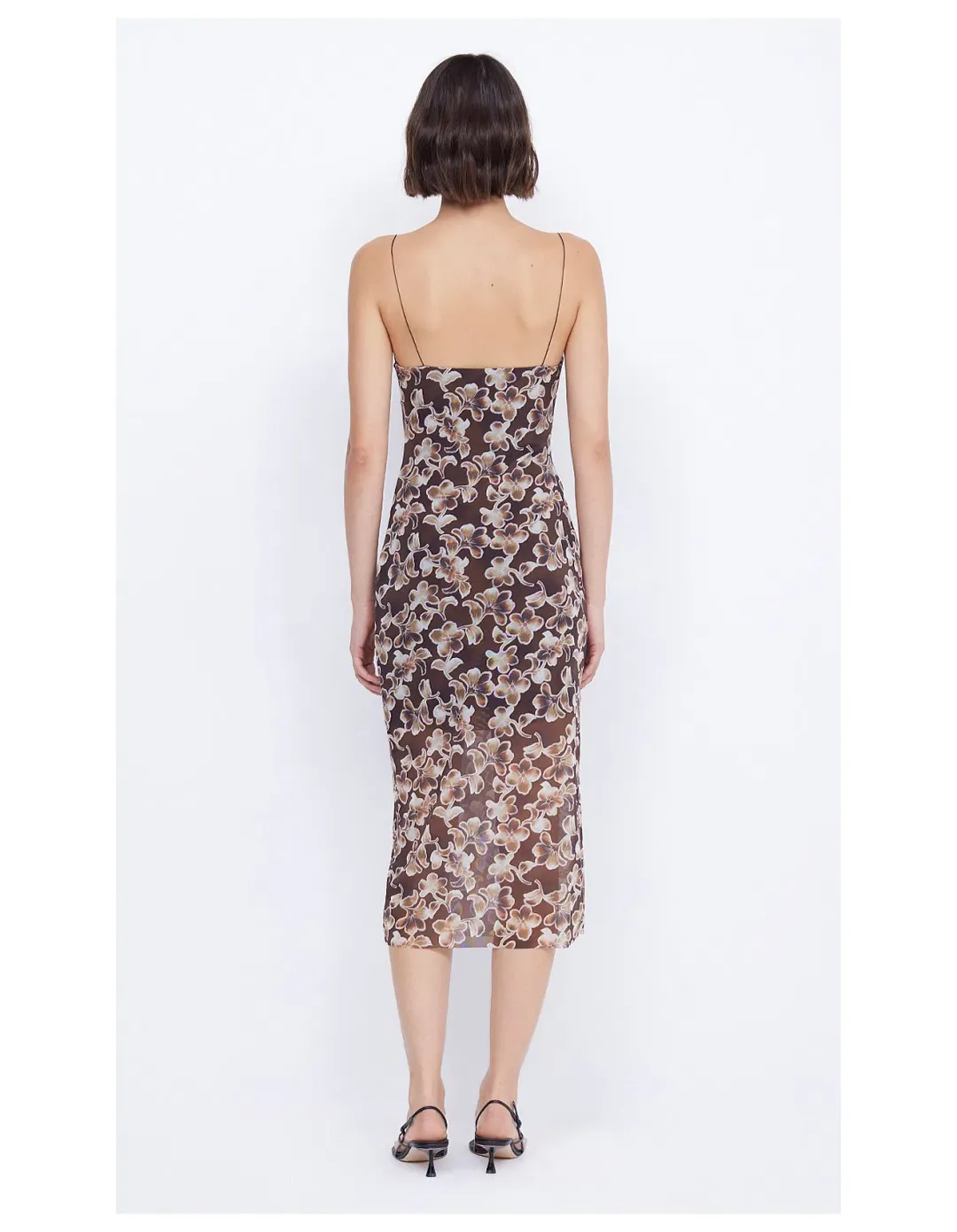 Bec & Bridge Herlani Singlet Midi Dress Hibiscus Choc Size 8 for rent on The Volte - main image