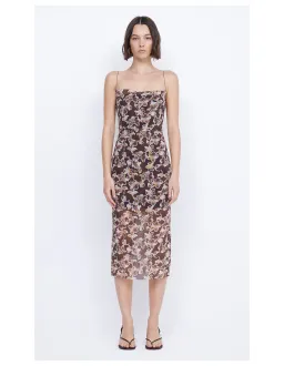 Bec & Bridge Herlani Singlet Midi Dress Hibiscus Choc Size 8 for rent on The Volte - image 1