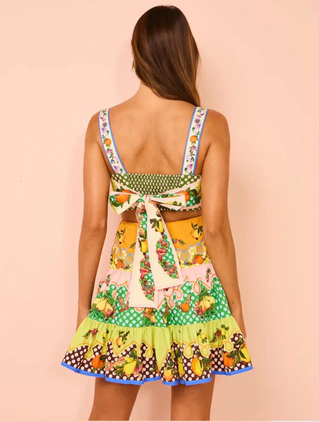 Alemais Lemonis Cut Out Mini Dress Multi Size 10 for rent on The Volte - main image